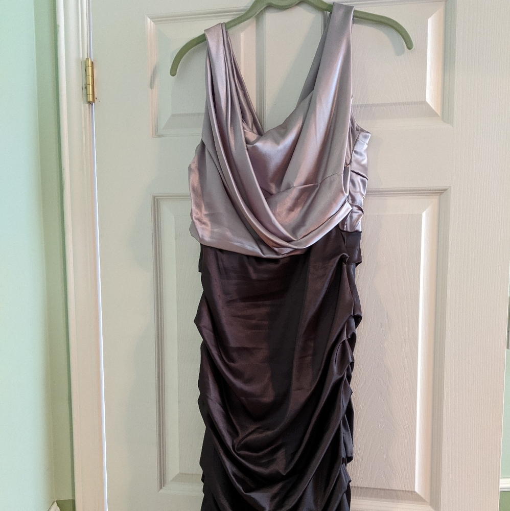 Le Château | Satin draped midi dress | L